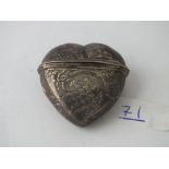 Silver heart shaped box