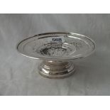 Small art deco tazza on foot base - B'ham 1944 - 129g