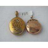 Rolled gold locket and a metal example