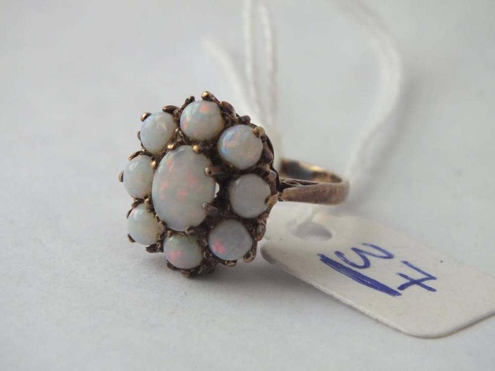 Vintage opal cluster ring - size K - 3.4gms