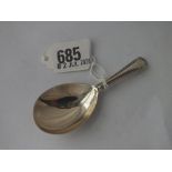 George III caddy spoon with reeded handle - 1788 by RC