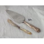 Victorian butter knife - B'ham 1900 - and a cake slice