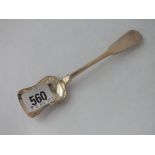 Victorian Exeter silver sugar spoon 1845 by ES