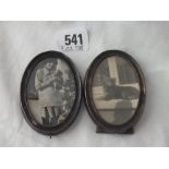 Pair of oval photo frames 3" high - B'ham