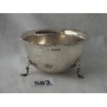 Sugar bowl on three pad feet 3.5DIA - B'ham 1913 by L&S