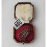 A sterling silver & enamel medal