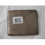 Cigarette case with engine turn decoration - 150gms