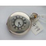 Silver half hunter gents pocket watch