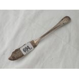 Victorian butter knife with beaded edge - 1892 by CMJ - 58gms