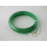 Dyed green jade bangle - 70mm outside diameter