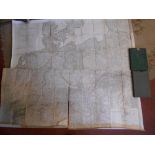 MAPS Woerl’s Denmark early 19th. C. lithographer B. Herder, 6 maps in orig. case, cold. outlines,
