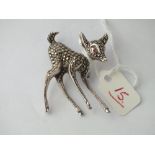 Silver & marcasite brooch "Bambi"