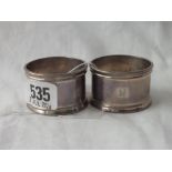 Pair of heavy napkin rings - Sheffield 1926 - 80g