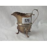 Edwardian cream jug of Irish design - B'ham 1906 by JR - 83g