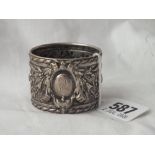 Decorative wide napkin ring - Sheffield 1897 by HA