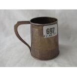 George III mug with 2 reeded bands - London 1811 - 3" high - 125gms