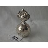 Menu holder/table lighter in form of a fireball - unmarked