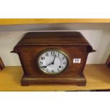 BOX STYLE OAK MANTLE CLOCK