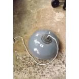 GREY METAL ENAMEL INDUSTRIAL LIGHT A/F