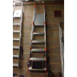 6 STEP ALUMINIUM STEP LADDER WITH HAND RAILS