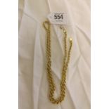 9ct ROPE CHAIN 24'' LONG WT 8g