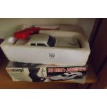 BOXED MODEL OF THE SAINT'S JAGUAR XJS WITH GUN IN BOX