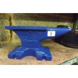 SMALL BLUE PAINTED ANVIL