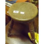 SMALL 4 LEGGED OAK STOOL