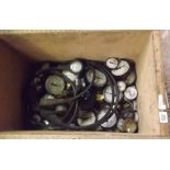 CARTON OF VINTAGE GAUGES