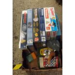 A CARTON OF JIGSAW PUZZLES & GAMES