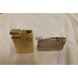 2 VINTAGE RONSON GAS LIGHTERS - 1 BEING GOLD COLOURED