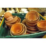 CARTON OF MIXED TERRACOTTA FLOWER POTS