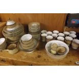 A LARGE QUANTITY OF DENBY DINNER & TEA WARE & OTHER SIMILAR PIECES