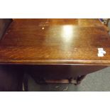 DARK OAK GATE LEG TABLE WITH TURNED LEGS 1930's