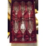 CASED SET OF 6 CHAMPAIGNE GLASSES