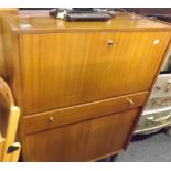 1960's TEAK DRINKS CUPBOARD 30'' WIDE