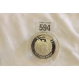 SILVER PROOF MAURITIUS CROWN SIZED COIN