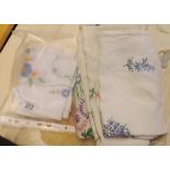 3 FINELY EMBROIDERED TABLE CLOTHS