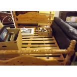 GOOD PINE KING SIZE BED FRAME (5FT 6'' WIDE) WITH SLATS ( NO MATTRESS)