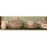 SHELF OF COLCLOUGH DINNER & TEA WARE,WEDGWOOD & ROYAL DOULTON PIECES