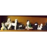 SHELF OF DOGGY ORNAMENTS