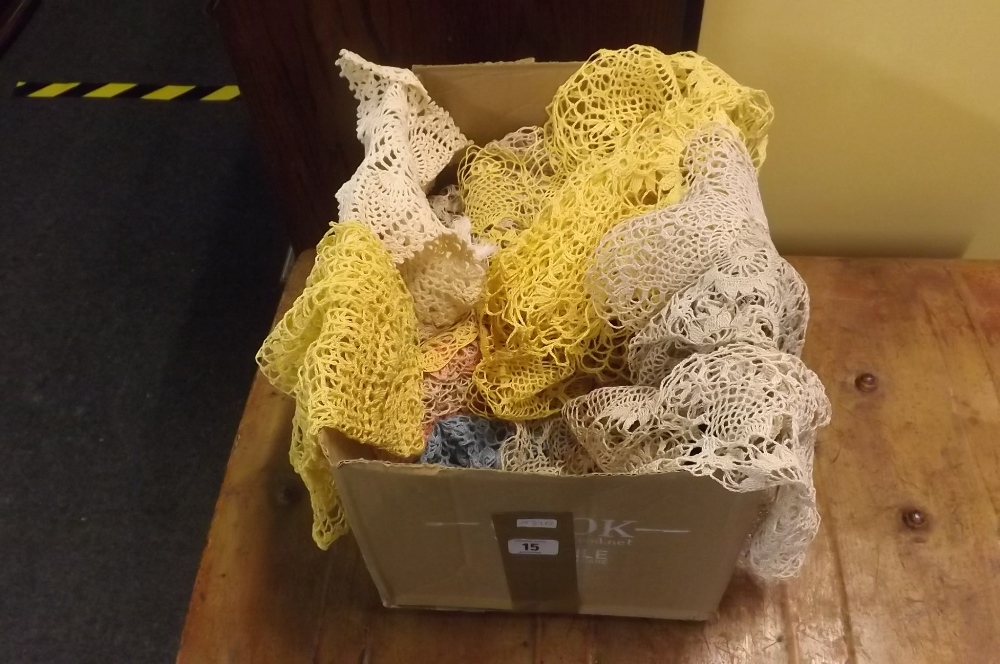 CARTON OF LACE DOILIES & MATS