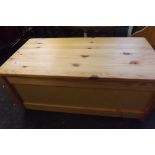 STRIPPED PINE BLANKET BOX