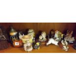 SHELF OF VARIOUS ORNAMENTS