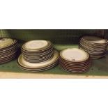 3 SHELVES OF HORNSEY POTTERY, DINNER & TEA WARE