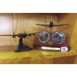 75TH ANNIVERSARY SUPER MARINE SPITFIRE CLOCK BY THE BRANDFORD EXCHANGE & AN AVRIL LANCASTER DAMN