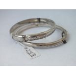 Two silver bangles