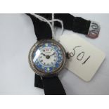 An attractive ladies silver & enamel wrist watch by MEDANA