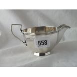 A octagonal cream jug on foot - Sheffield 1925 - 112gms