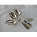 A set of 6 continental (800 standard) teaspoons - 91gms